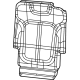 Mopar 7GH40TX7AE Seat Back Cover, Black, Rear