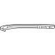 Mopar 68551408AA Outer Molding, Black, Front Passenger Side