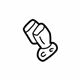 Mopar 5GE491DVAE Buckle End, Slate Gray, Rear Driver Side