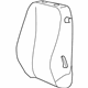 Mopar 7CT29BD1AA Seat Back Cover, Black, Front Driver Side