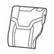 Mopar 6AM56PXRAA Seat Back Cover, Rear Driver Side