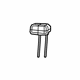 Mopar 6KJ23SA5AB Headrest, Black/Gray, Rear