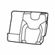 Mopar 6ST11CV5AD Seat Back Cover, Beige/Black, Rear Driver Side