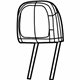 Mopar 5VE19DX9AA Headrest, Outer, Black, Rear Driver Side