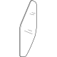 Mopar 68290190AA Mirror Glass, Front Passenger Side