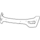 Mopar 68310037AA Bumper Cover, Front Upper