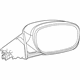 Mopar 6WA39DX8AA Power Mirror, Front Driver Side