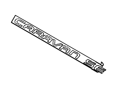 Dodge HS35TA1 NAMEPLATE Caravan SE Liftgate