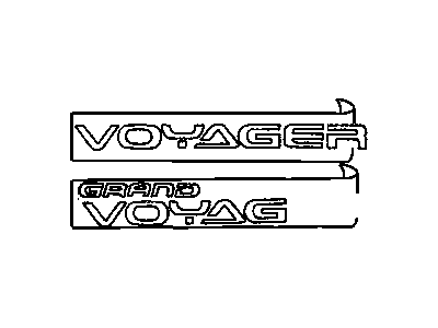 Dodge PS73SA1 NAMEPLATE Grand Voyager Liftgate
