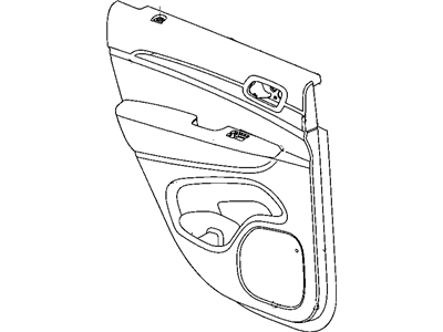 Dodge 1TA851X9AE PANEL Rear Door Trim