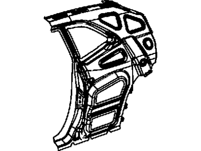 Mopar 68258410AA Inner Quarter Panel, Rear Passenger Side
