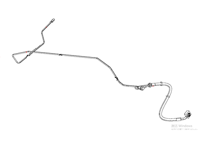 Ram 68211364AA TUBE AND HOSE ASSEMBLY Brake Right Rear