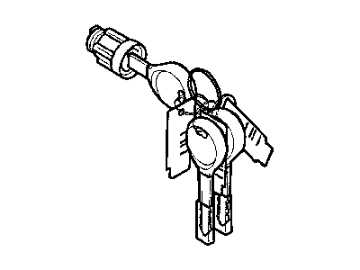 Chrysler MR566158 CYLINDER Glove Box Lock