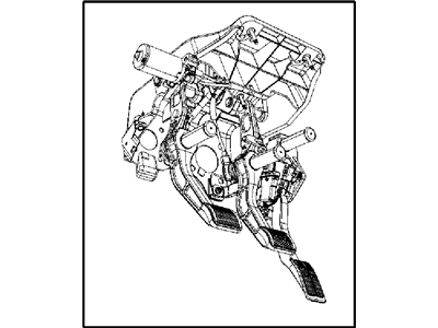 Mopar 68048415AB Pedal Assembly Adjustable Brake, Clutch And Accelerator