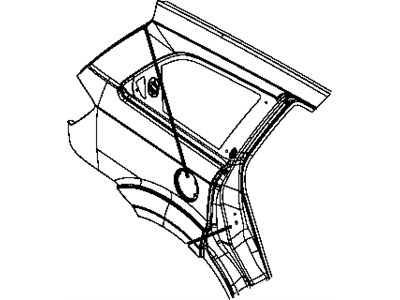 Mopar 68035430AF Panel Package Bodyside Aperture Rear