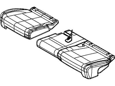 Dodge 1UP26DX9AB COVER Rear Seat Cushion