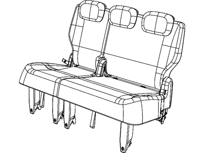 Dodge 68030943AA FRAME Rear Seat Cushion