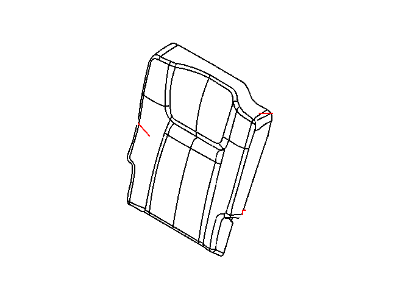 Jeep 1PZ34ZJ3AA COVER Rear Seat Back Right