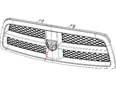 Ram Grille - 1KX581GTAB