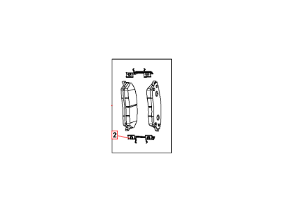 Dodge 5174001AB PAD KIT Front Disc Brake Contains Pads and Slippers