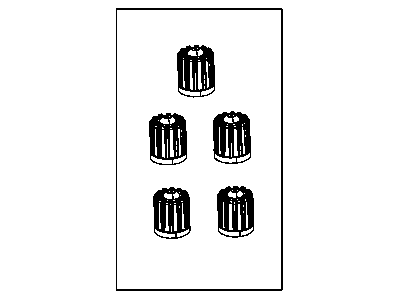 Dodge 68024257AA CAP KIT Valve Stem Black