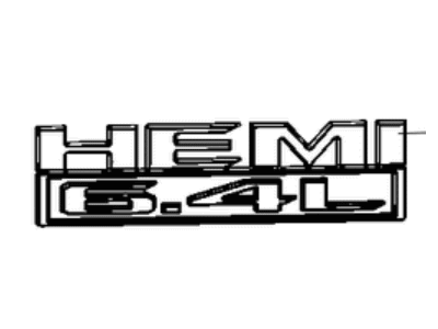 Ram 68358555AA NAMEPLATE Front Fender 6.4L HEMI Fender