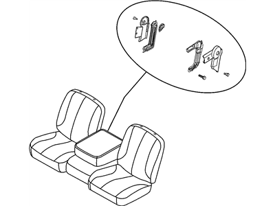 Dodge 1FE821D5AA COVER Front Seat Center Center