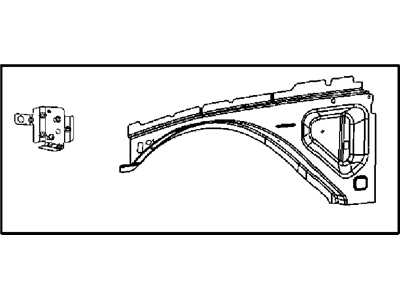 Mopar 68037592AA Upper Inner Rail, Front Passenger Side