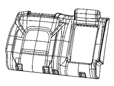 Ram 6RE68BD3AE COVER Rear Seat Back Right
