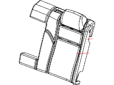 Chrysler 5RS83LV5AA COVER Rear Seat Back Left