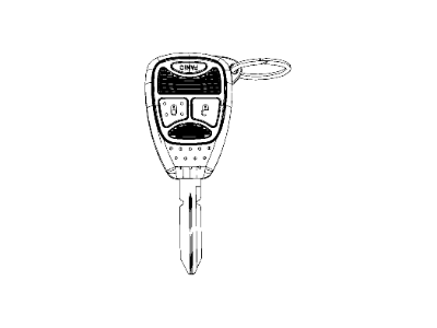 Jeep 68039414AC KEY BLANK WITH TRANSMITTER