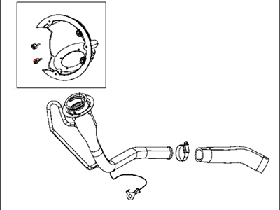 Ram 68188895AC TUBE Fuel Filler