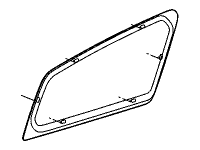 Dodge 5065638AC GLASS Quarter Window