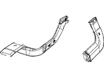 Dodge 5058891AA DUCT Air to Rear Seat