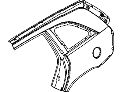 Mopar 5101987AD Panel Bodyside Aperture Rear