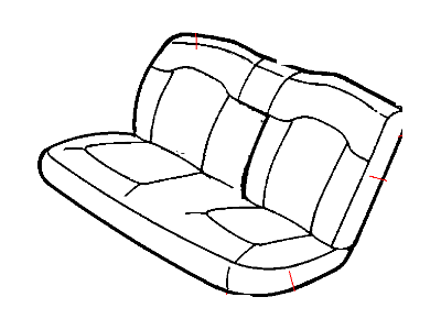 Dodge 1DG781L2AA COVER Rear Seat Back 40% Side