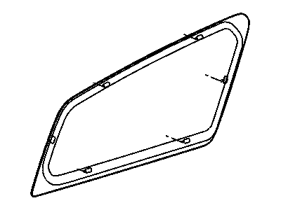 Dodge 5065940AC GLASS Quarter Window