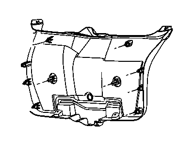Dodge YG71XDVAI PANEL Liftgate Trim Without Speakers