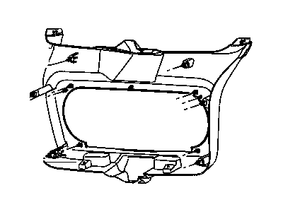 Dodge 1AJ40DKAAF PANEL Liftgate Trim With Speakers