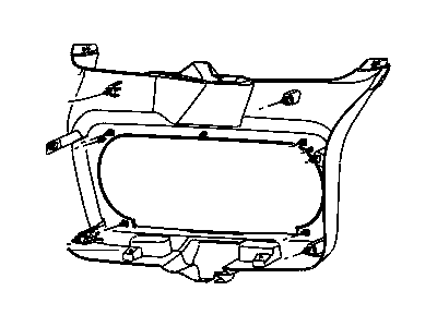 Dodge 1AJ40DKAAE PANEL Liftgate Trim With Speakers