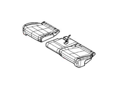 Dodge 1XZ64DX9AA COVER Rear Seat Cushion