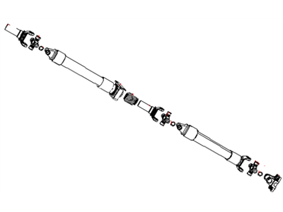 Dodge 52123139AA SHAFT Drive Rear 2-Piece