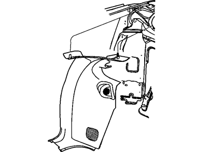 Dodge SJ17BD1AC MOLDING D Pillar Left
