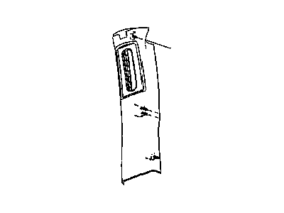 Mopar 5KF24XDVAD Upper Center Pillar Trim, Passenger Side