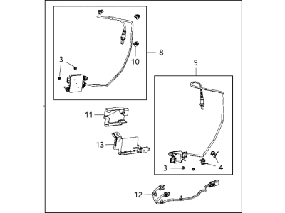 Jeep 68240186AE SENSOR AND BRACKET Exhaust