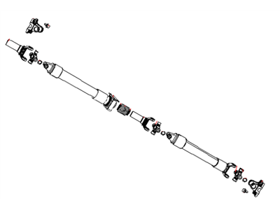 Dodge 52853163AA SHAFT Drive Rear 2-Piece