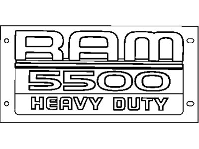 Dodge 55277314AB NAMEPLATE Door Ram 5500