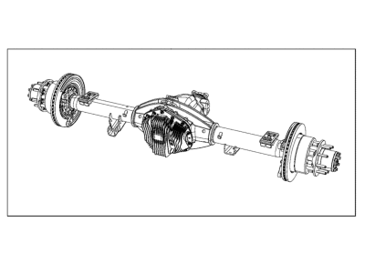Ram 68282887AC AXLE ASSEMBLY Rear Complete