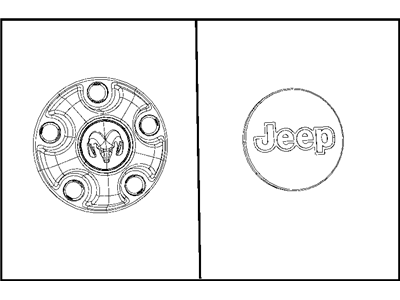 Jeep 1AH90S4AAD CAP Wheel Center