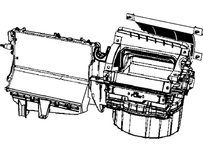Dodge 5191801AA HOUSING Blower Motor Includes Recirculation Door,Filter Case Door, Servo, coupler, Drain Tube